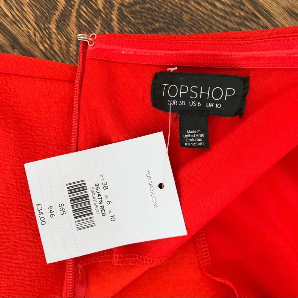 Topshop red strapless dress - Picture 3 of 5